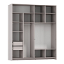 Шкаф для одежды 103.02 Рапсодия (4-х дв.) кашемир/ДВПО белый/профиль scpm золото