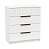 Комод 67.20 Брандо (белый / фасад: МДФ фрезерованный ПВХ белый / ДВПО: белый)